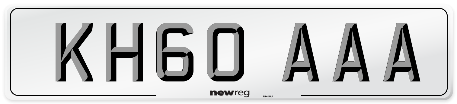 KH60 AAA Number Plate from New Reg